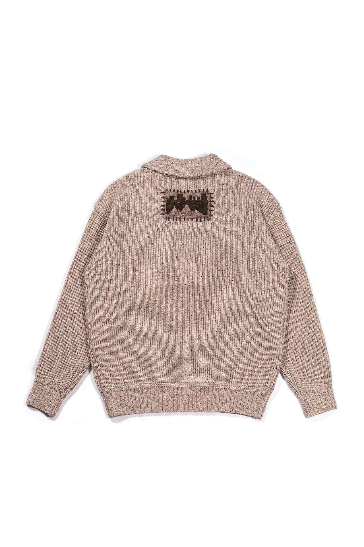 Ioedle - Building Forest Wool Blend Half Zip-Up Knit Pullover (Beige) product image 3 | TRAB K-Fashion Australia