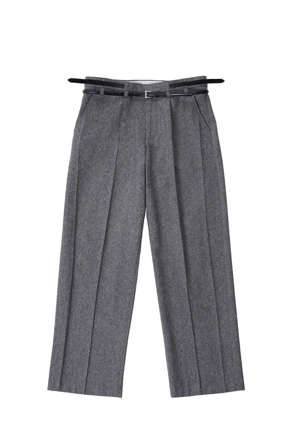 STU - Crease Double Belt Slacks (Grey) product image 15 | TRAB K-Fashion Australia