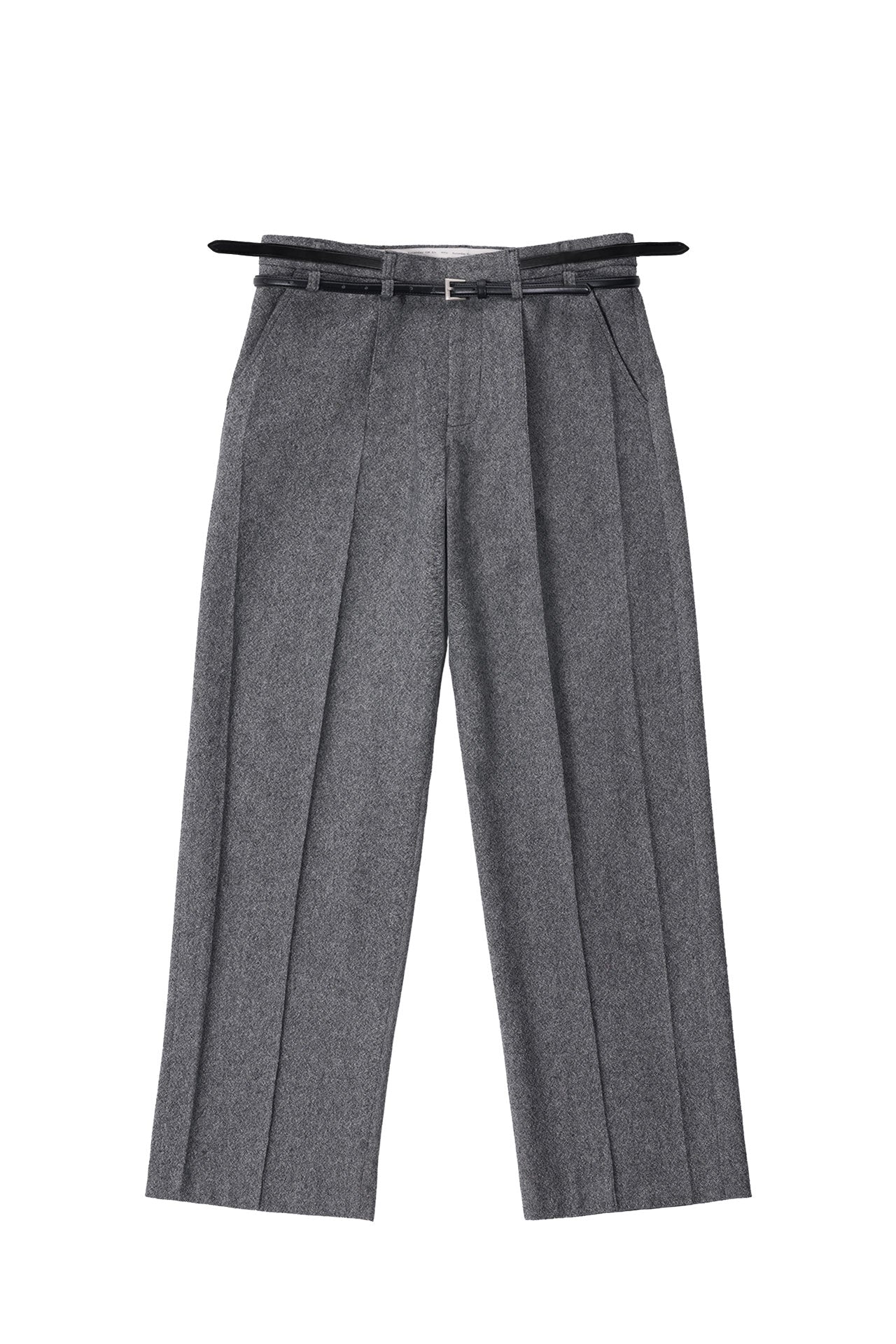 STU - Crease Double Belt Slacks (Grey) product image 15 | TRAB K-Fashion Australia