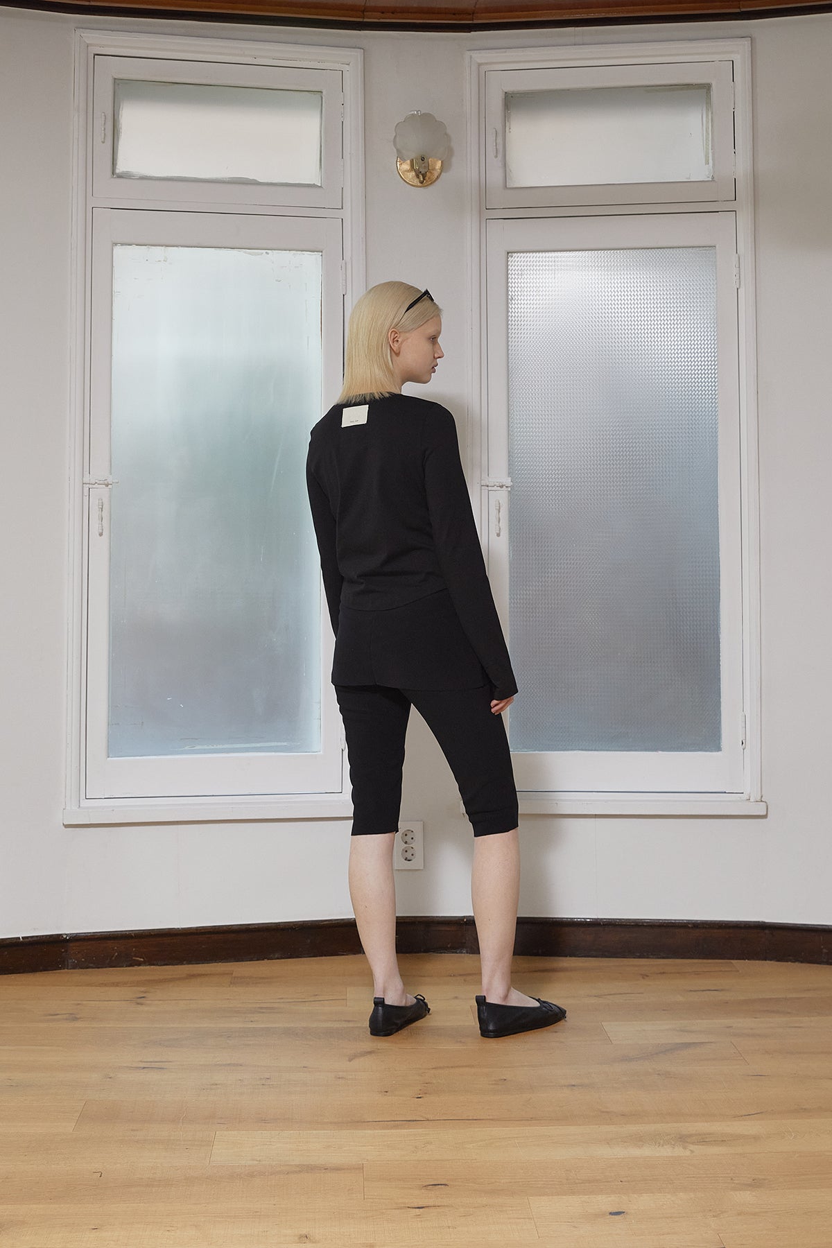 Matin Kim - Tuck Detail Small Logo Top (Black) product image 9 | TRAB K-Fashion Australia