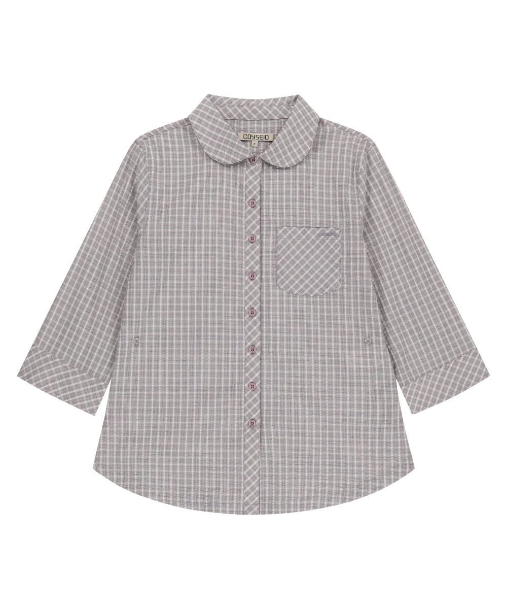 Coyseio - Round Collar Capri Shirt (Ash Pink) product image 11 | TRAB K-Fashion Australia