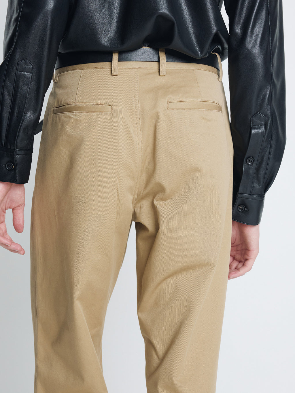 Tonywack - Cotton Drill Pleated Chino Pants (Beige) product image 7 | TRAB K-Fashion Australia