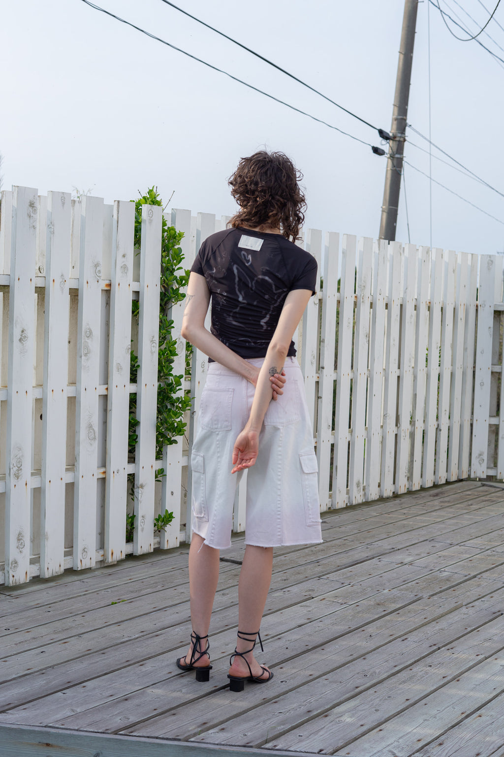 Matin Kim - See Through Printing Top (Black) product image 9 | TRAB K-Fashion Australia