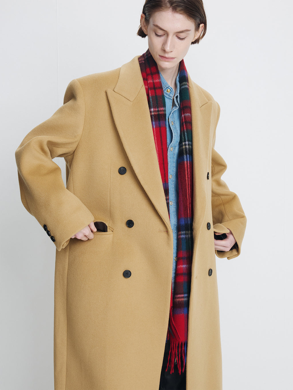 Tonywack - Wool Tailored Double-Breasted Maxi Coat (Camel) product image 8 | TRAB K-Fashion Australia
