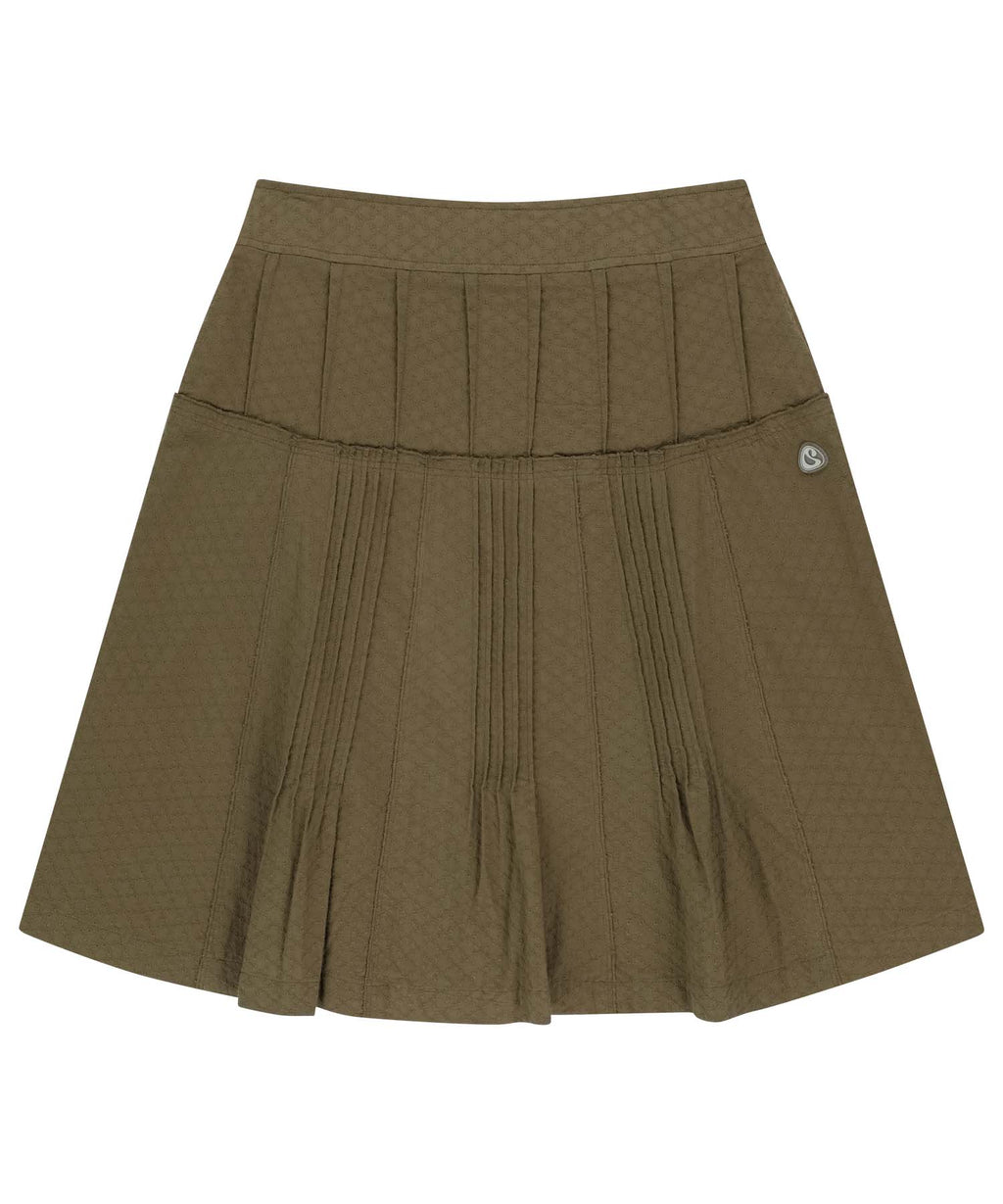 Coyseio - Flower Pintuck Skirt (Brown) product image 1 | TRAB K-Fashion Australia