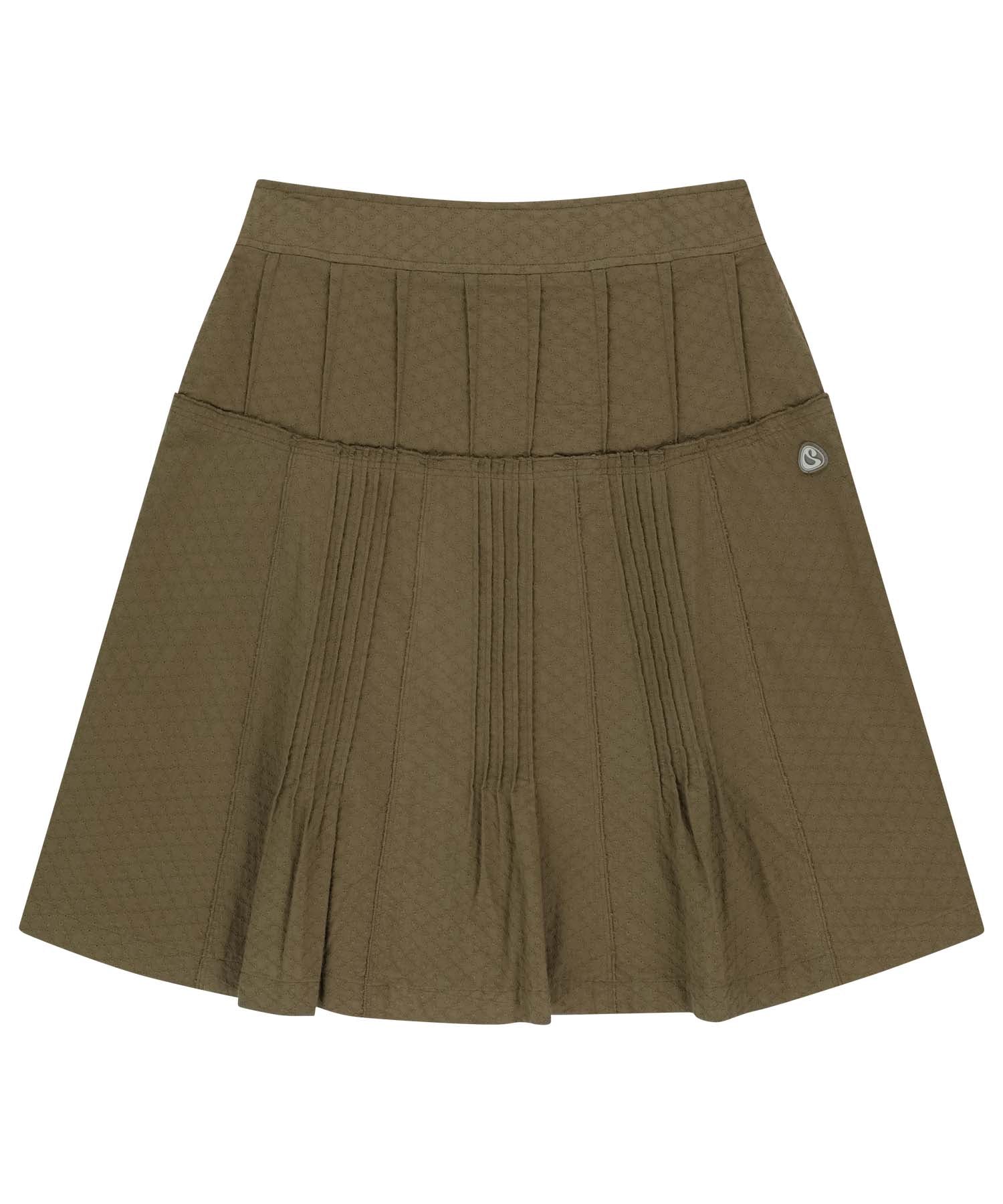 Coyseio - Flower Pintuck Skirt (Brown) product image 1 | TRAB K-Fashion Australia