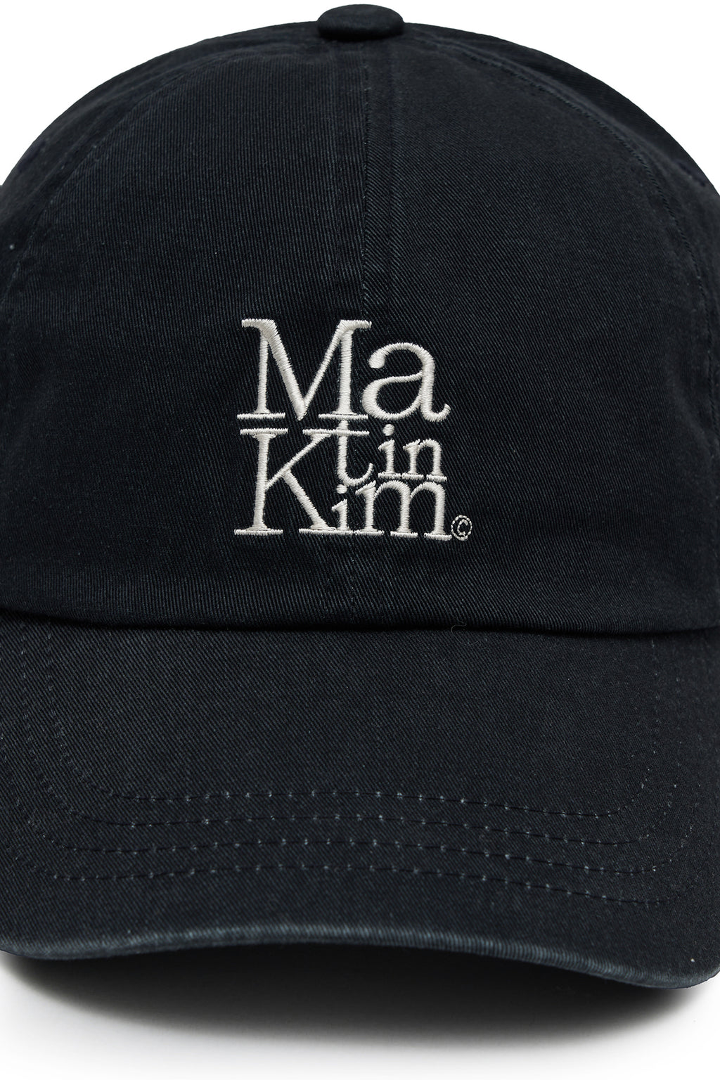 Matin Kim - Matin Block Logo Ball Cap (Dark Navy) product image 4 | TRAB K-Fashion Australia