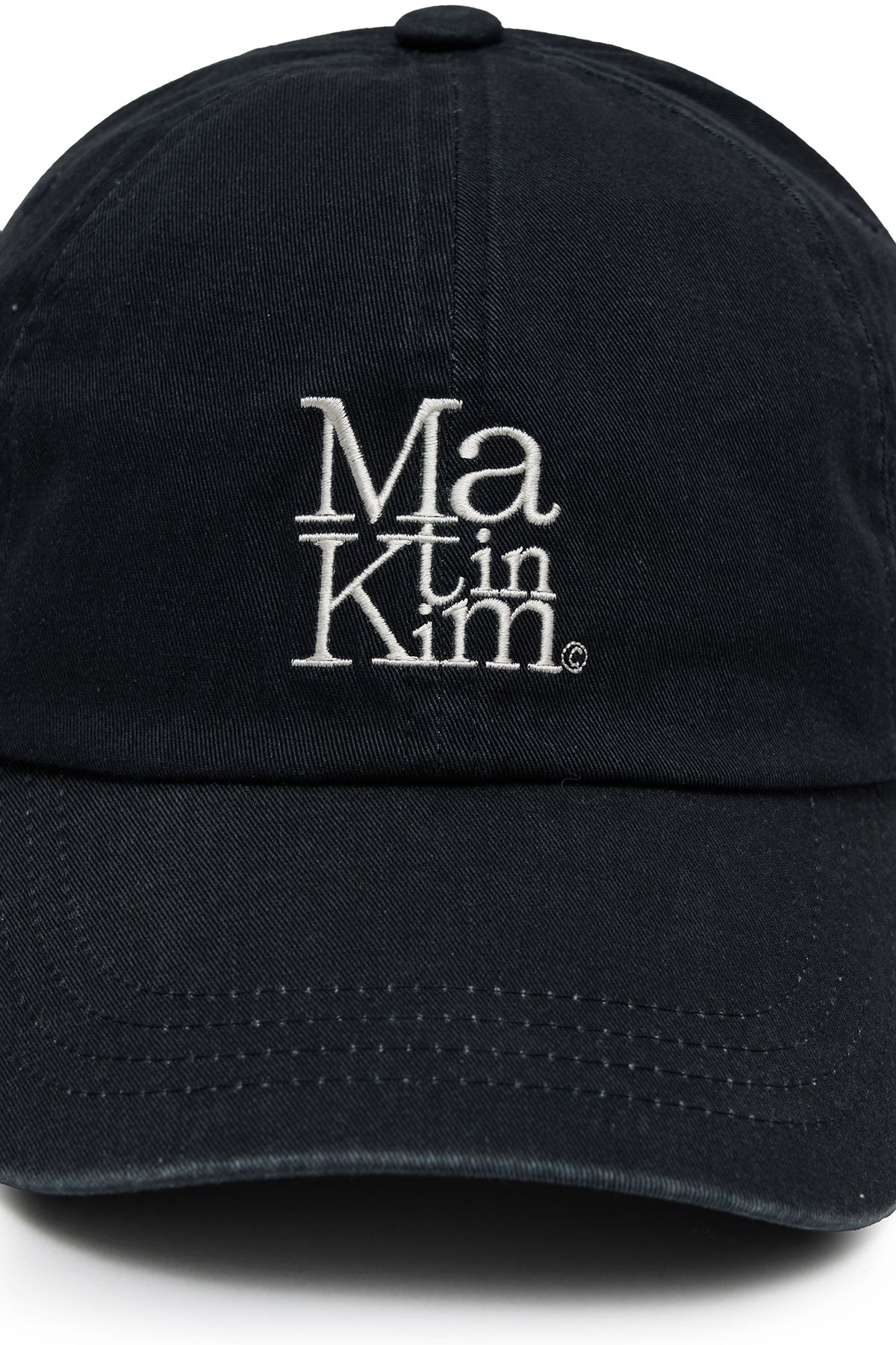 Matin Kim - Matin Block Logo Ball Cap (Dark Navy) product image 4 | TRAB K-Fashion Australia