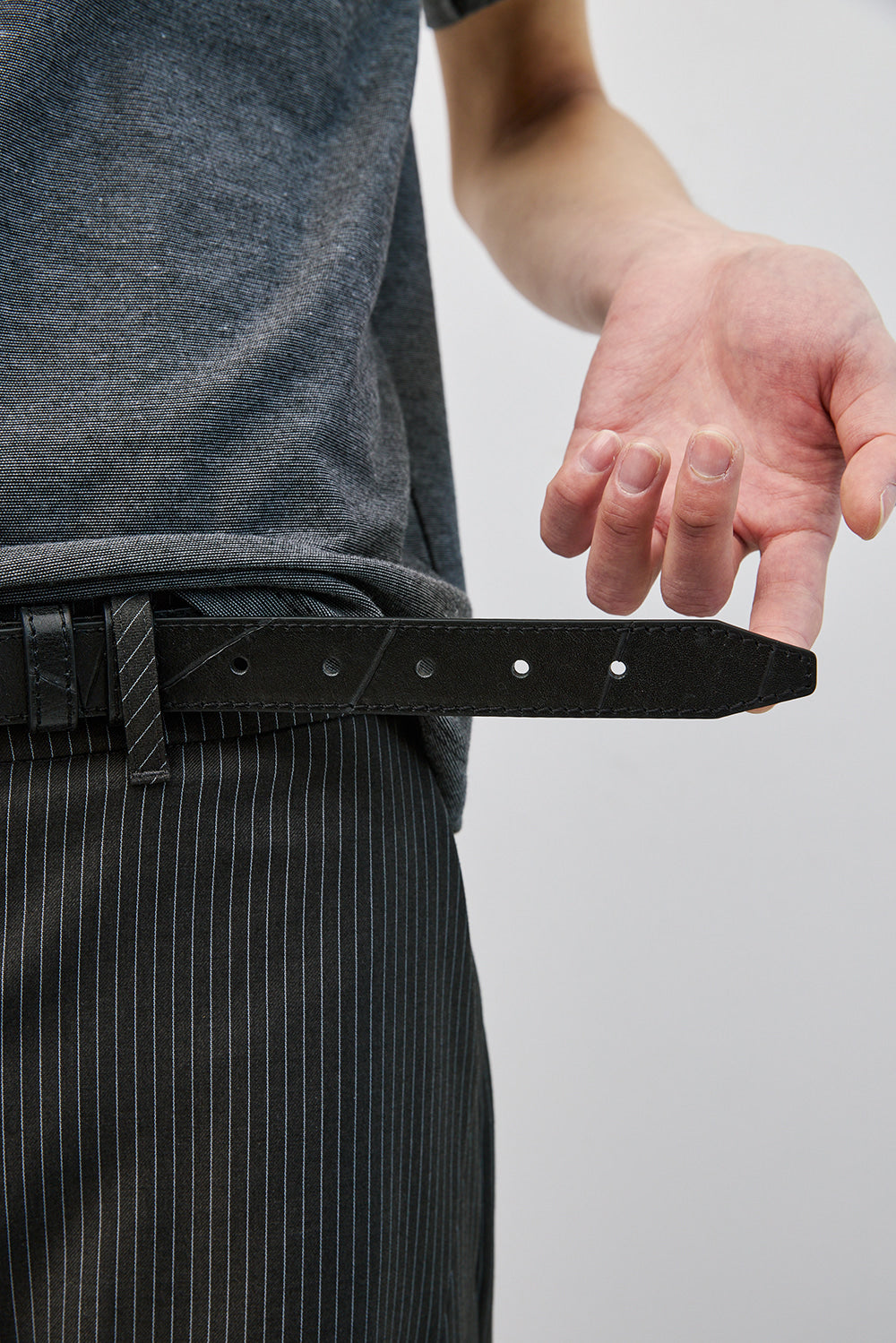 Hatchingroom - Rock Buckle Belt Slash (Black) product image 8 | TRAB K-Fashion Australia