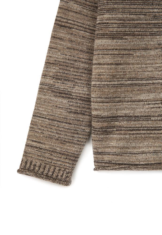 Art if acts - Melange Roll up Pullover Knit (Truffle) product image 10 | TRAB K-Fashion Australia