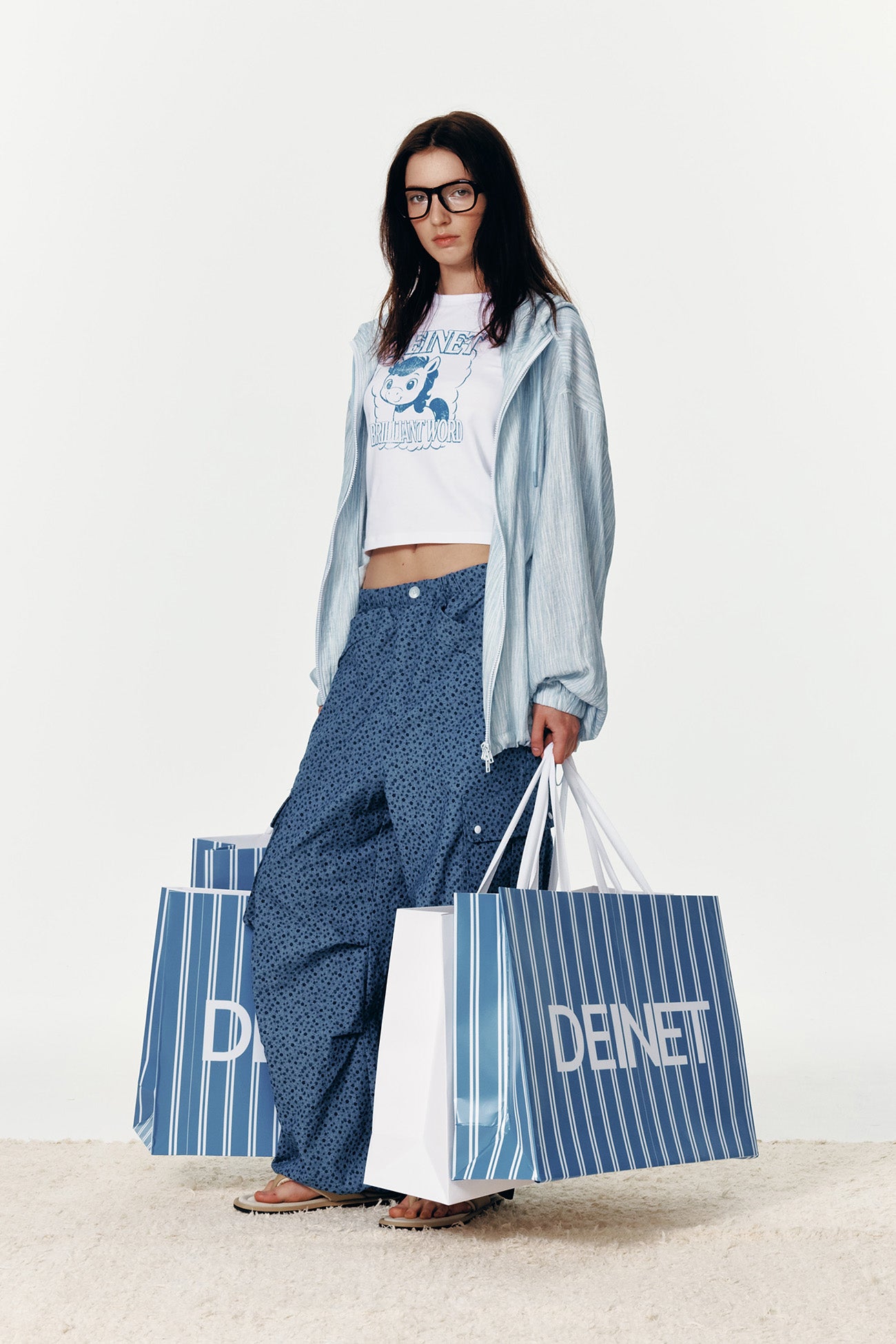 Deinet - Deinet Back Logo Bomber Jacket (Blue) product image 2 | TRAB K-Fashion Australia