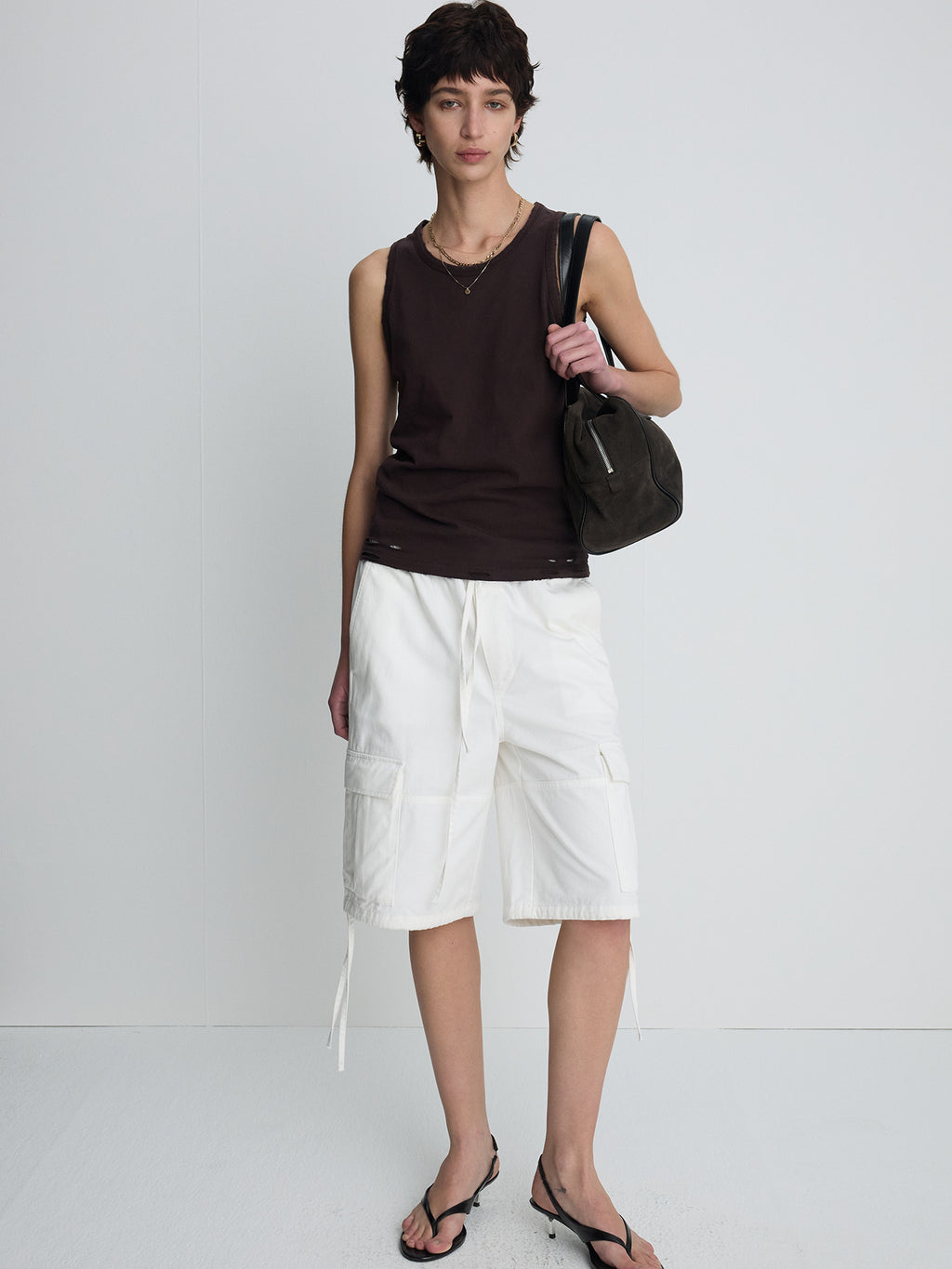 Tonywack - Hand-Distressed Regural Tank Top (Burnt Marron) product image 5 | TRAB K-Fashion Australia