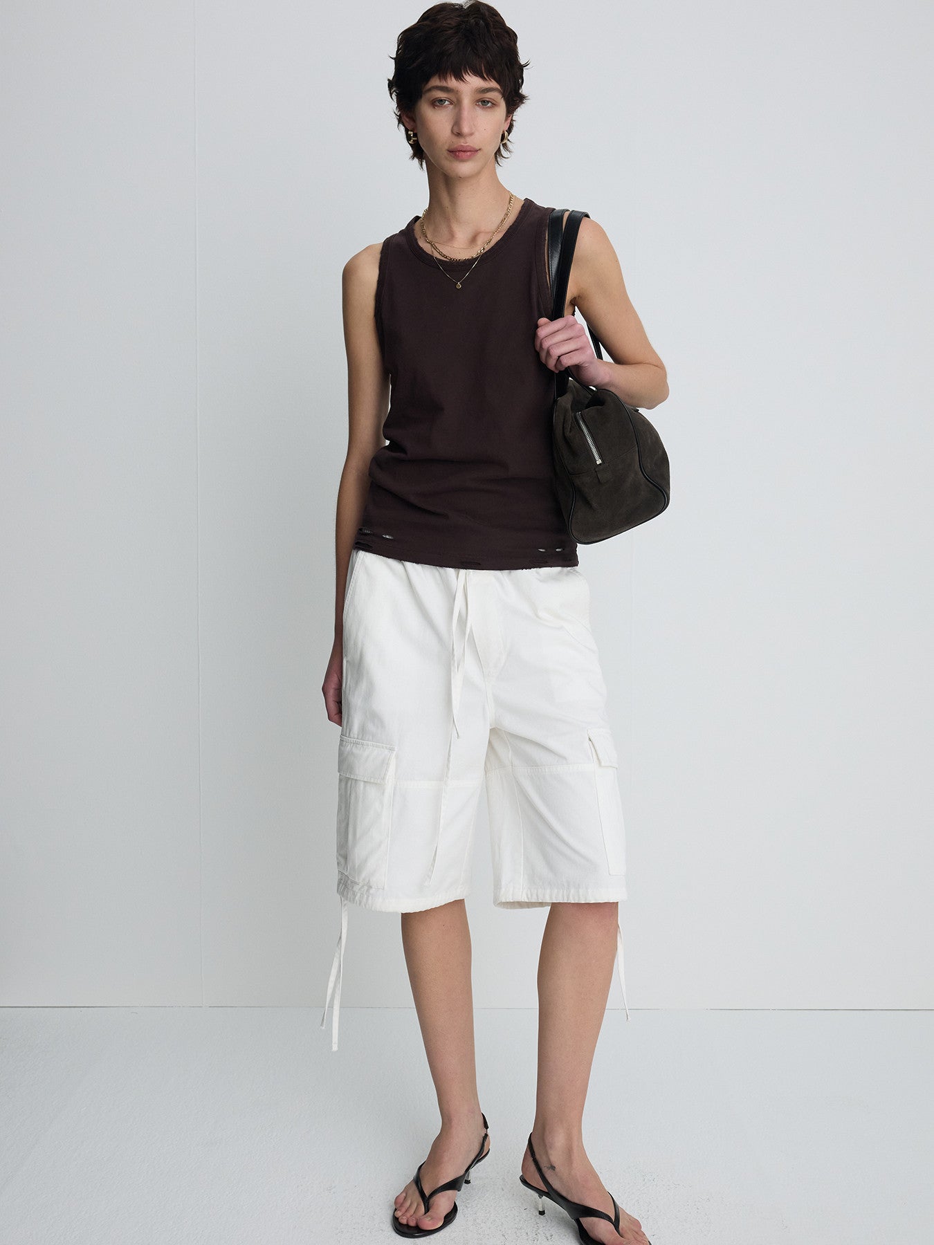 Tonywack - Hand-Distressed Regural Tank Top (Burnt Marron) product image 5 | TRAB K-Fashion Australia