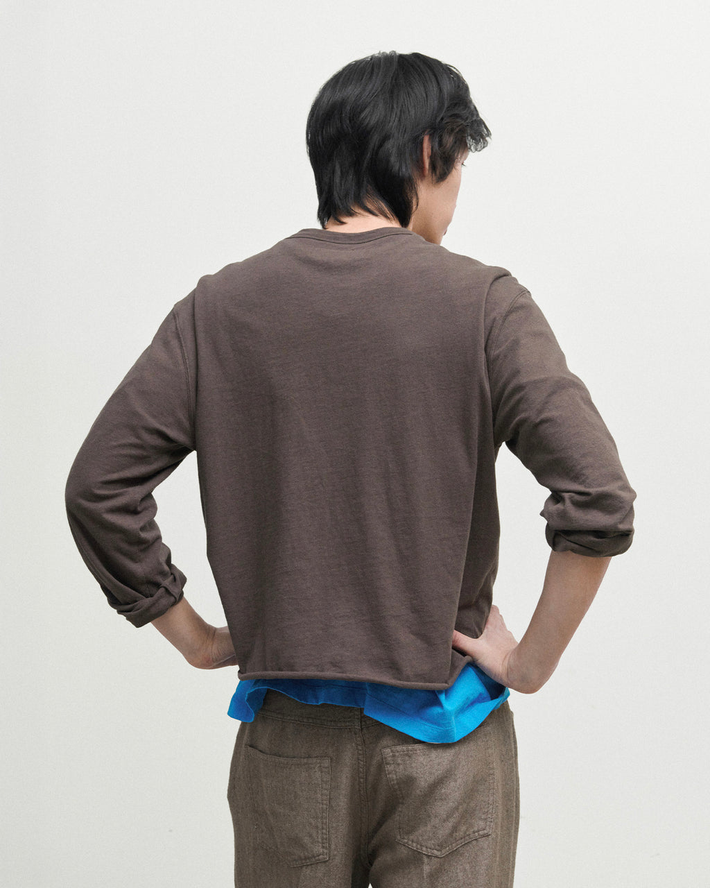 Brownyard - Cut Off Long Sleeve (Brown) product image 2 | TRAB K-Fashion Australia