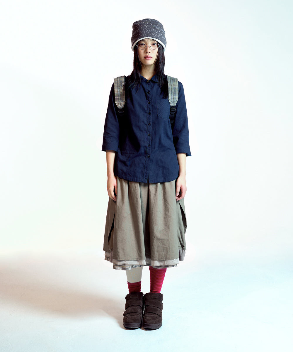 Coyseio - Chunky Sweat Check Backpack (Khaki) product image 10 | TRAB K-Fashion Australia
