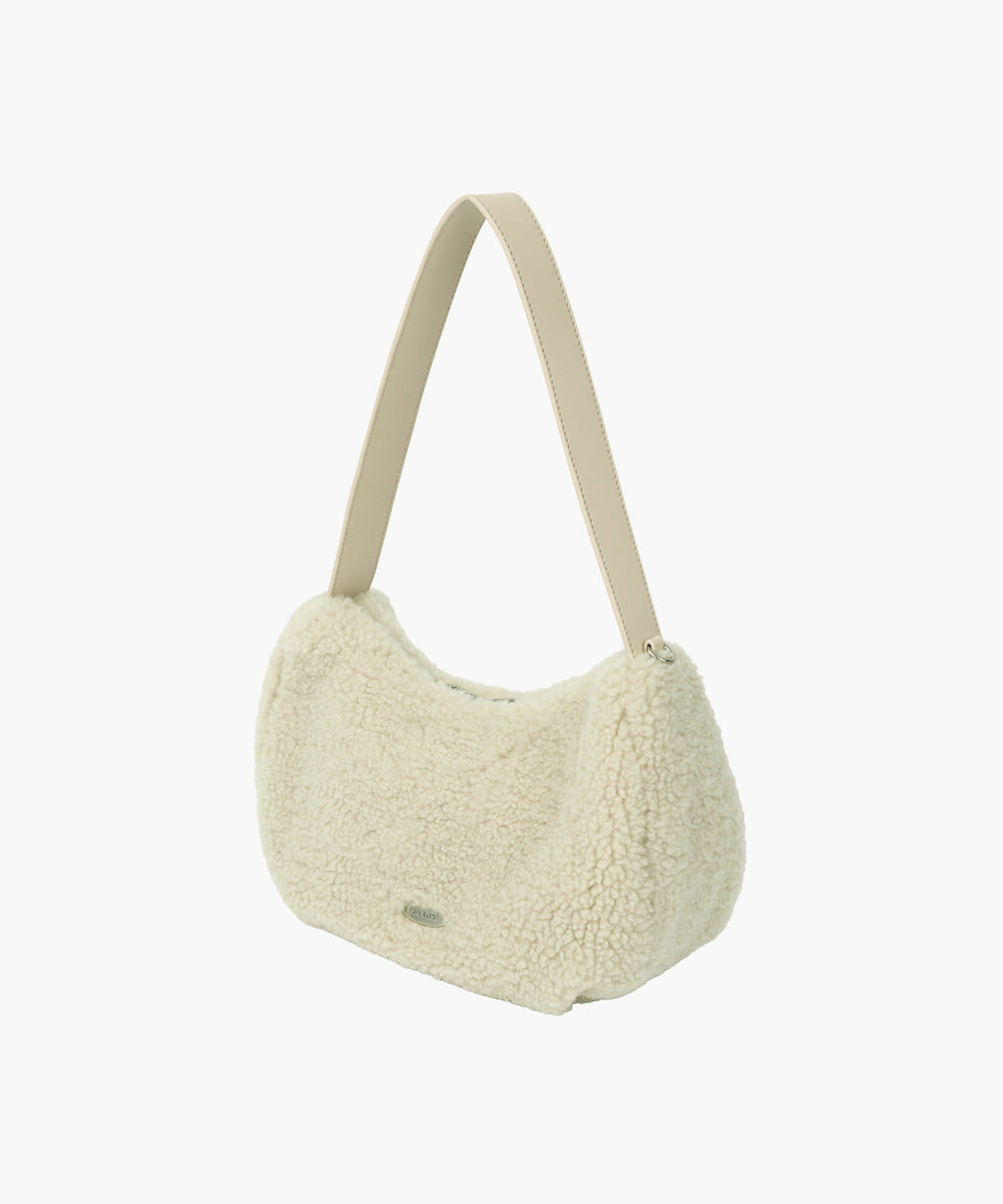 Marithe & Francois Girbaud - Fur Mini Tote Bag (Light Beige) product image 2 | TRAB K-Fashion Australia