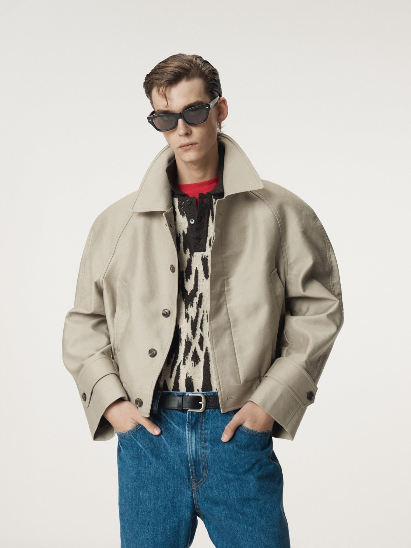 Recto - Reglan Sleeves Cotton Jumper (Light Taupe) product image 1 | TRAB K-Fashion Australia