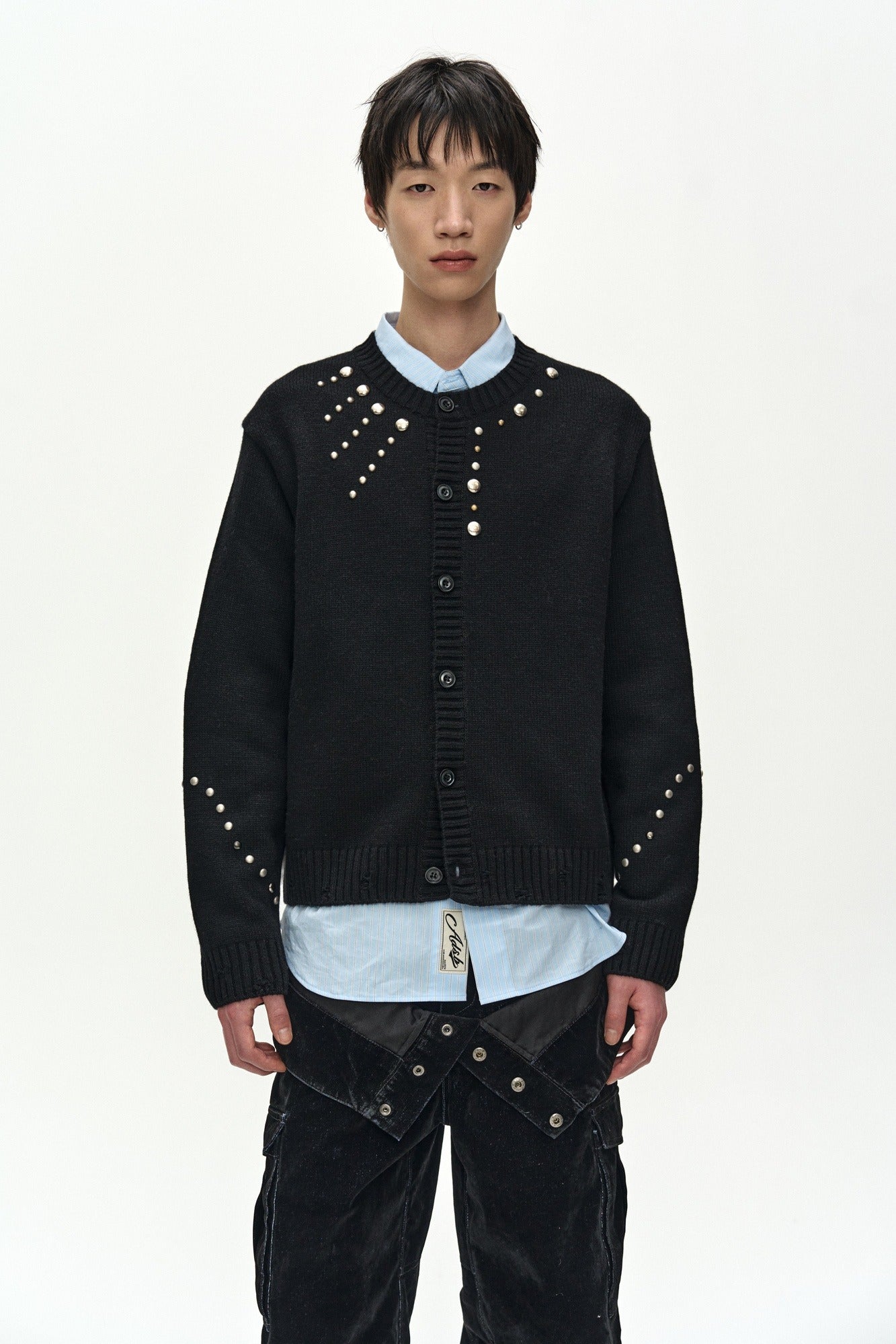 Andersson Bell - Roghen Studded Cardigan (black) (Black) product image 1 | TRAB K-Fashion Australia