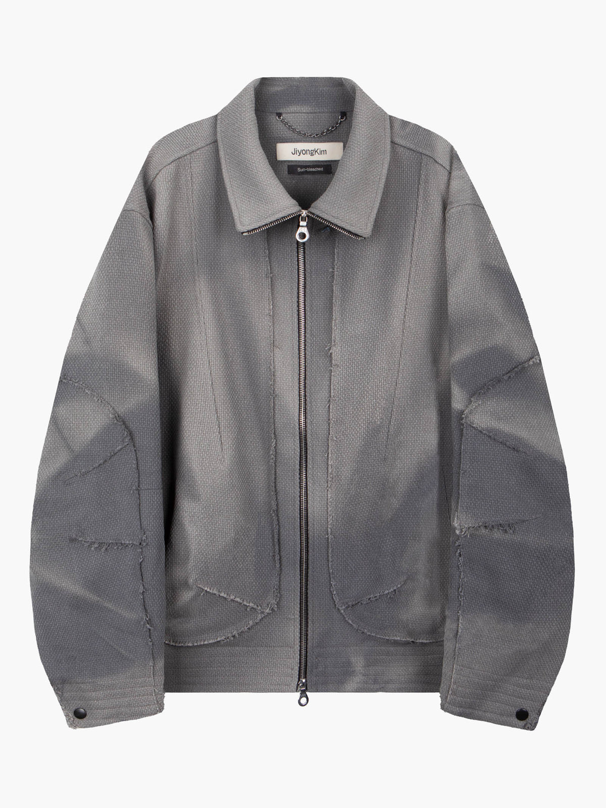 Jiyong Kim - Sun-Bleached Raw Edged Jacket (Grey) product image 9 | TRAB K-Fashion Australia