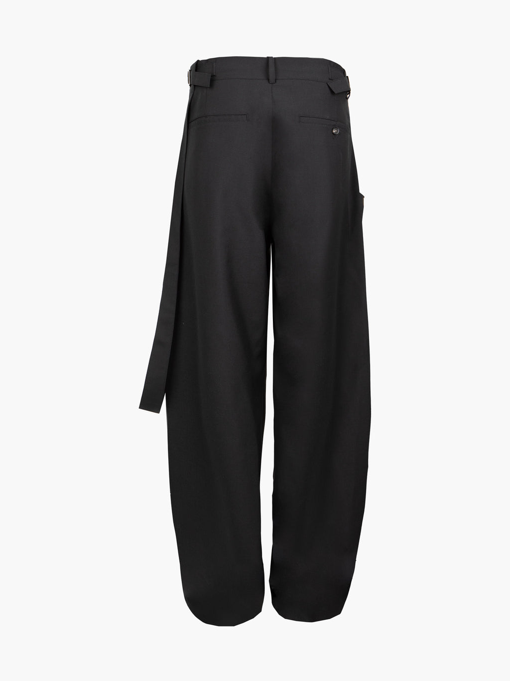 Jiyong Kim - Strap Detailed Wide Trousers (Black) product image 8 | TRAB K-Fashion Australia