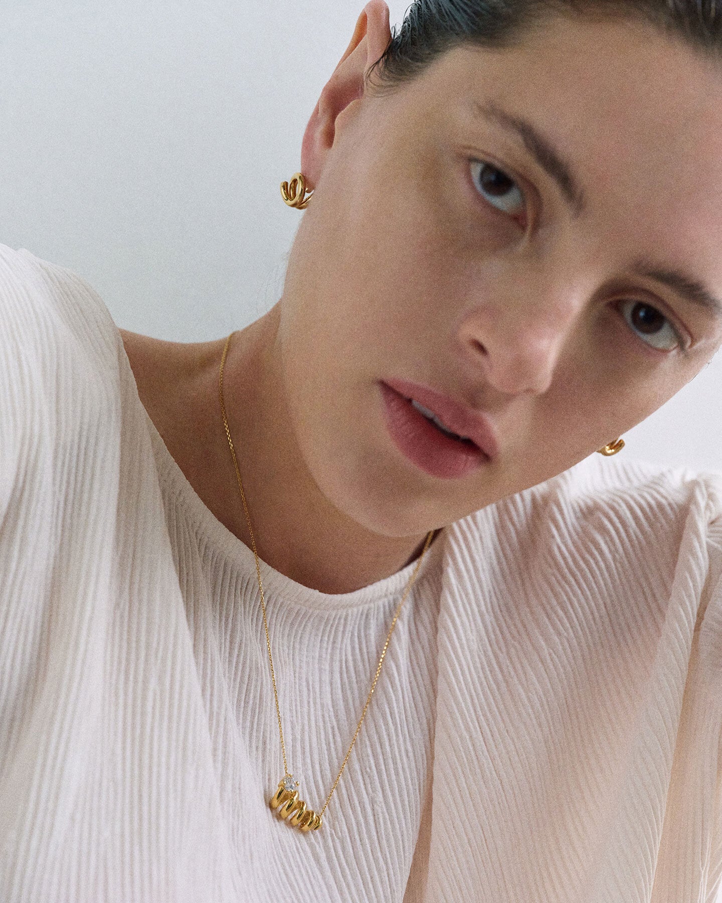 Numbering - Unbalanced Coil Pendant Necklace #8700 product image 2 | TRAB K-Fashion Australia