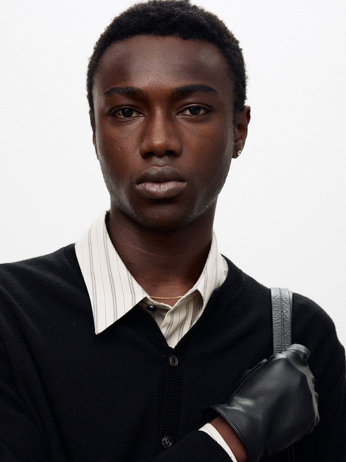 Tonywack - Super Fine Wool Crew-Neck Cardigan (Black) product image 7 | TRAB K-Fashion Australia