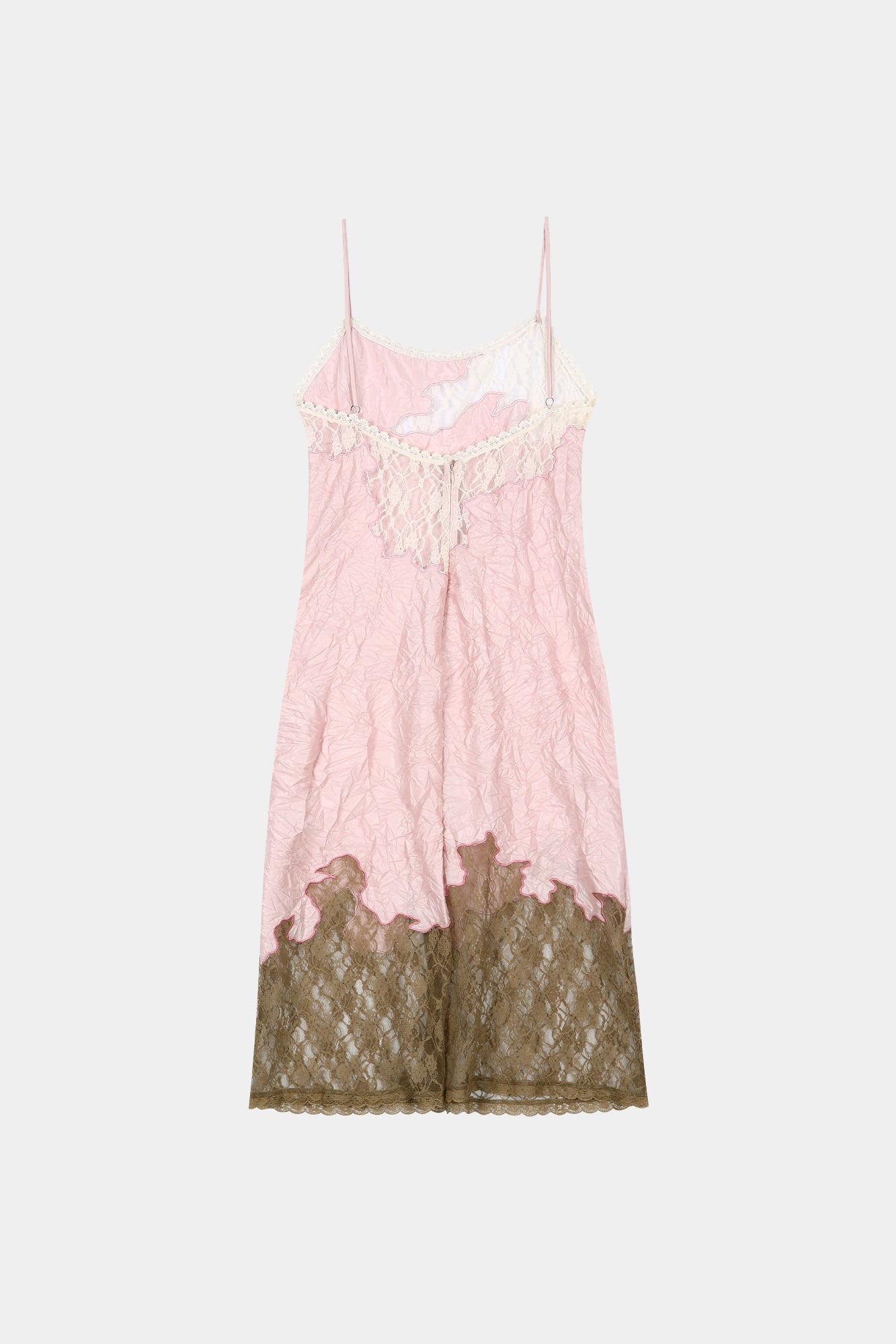 Andersson Bell - Embroidery Lace Dress (Pink/Brown) product image 9 | TRAB K-Fashion Australia