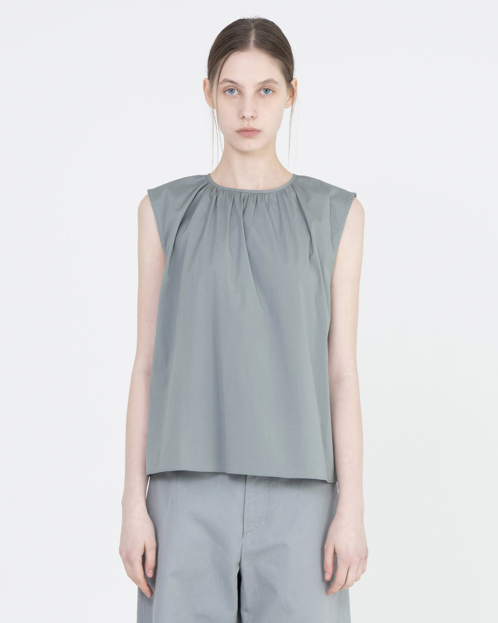 Brownyard - Shirring Sleeveless (Blue Grey) product image 1 | TRAB K-Fashion Australia