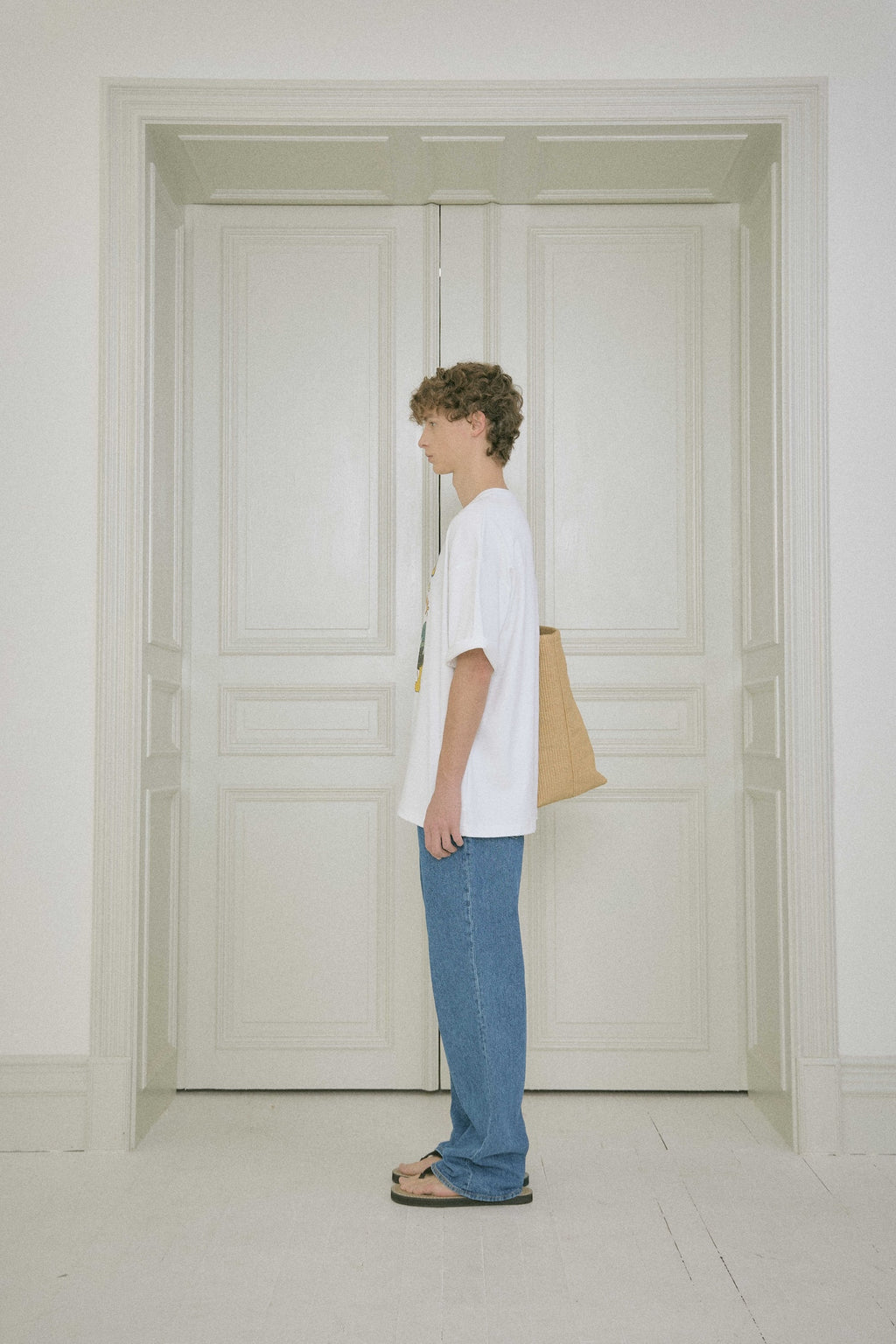 Stu - Stripe Denim Pants Mid (Blue) product image 3 | TRAB K-Fashion Australia