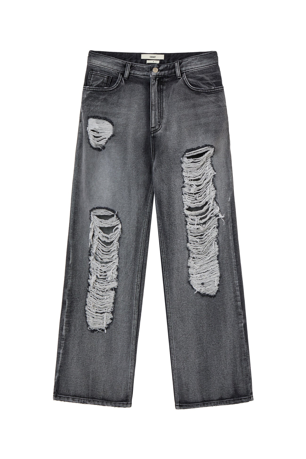 Deinet - Destroyed Denim Pants (Black) product image 1 | TRAB K-Fashion Australia