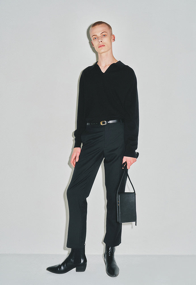 Tonywack - High Count Whole Garment Saddle Neck Knit (Black) product image 5 | TRAB K-Fashion Australia