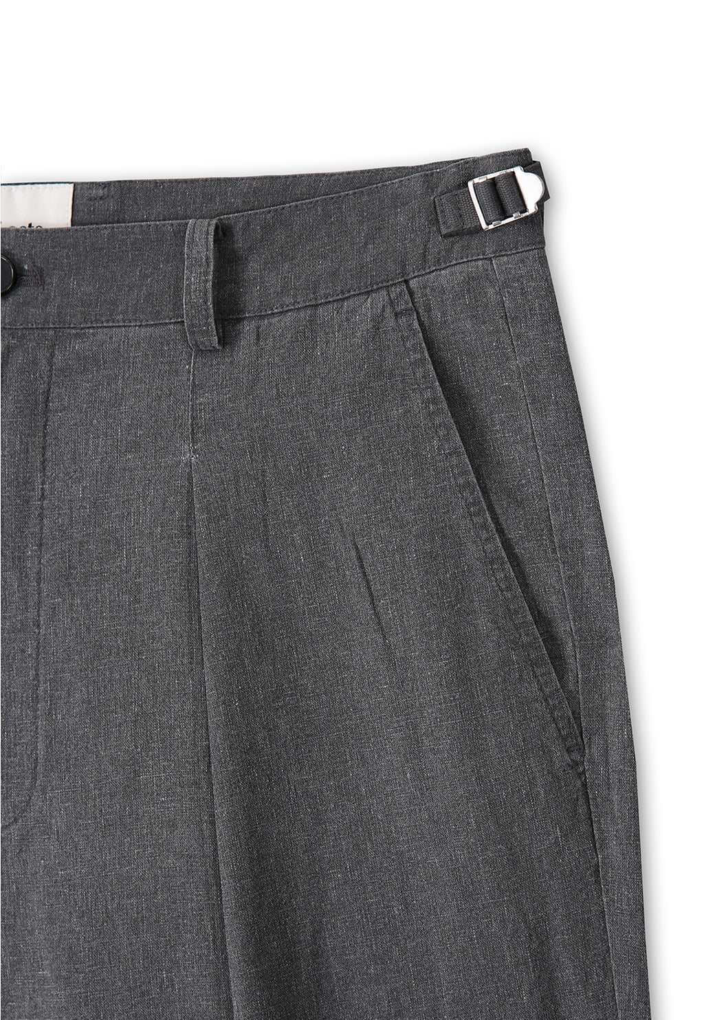 Art if acts - Linen Reverse One Tuck Pants (Charcoal) product image 10 | TRAB K-Fashion Australia
