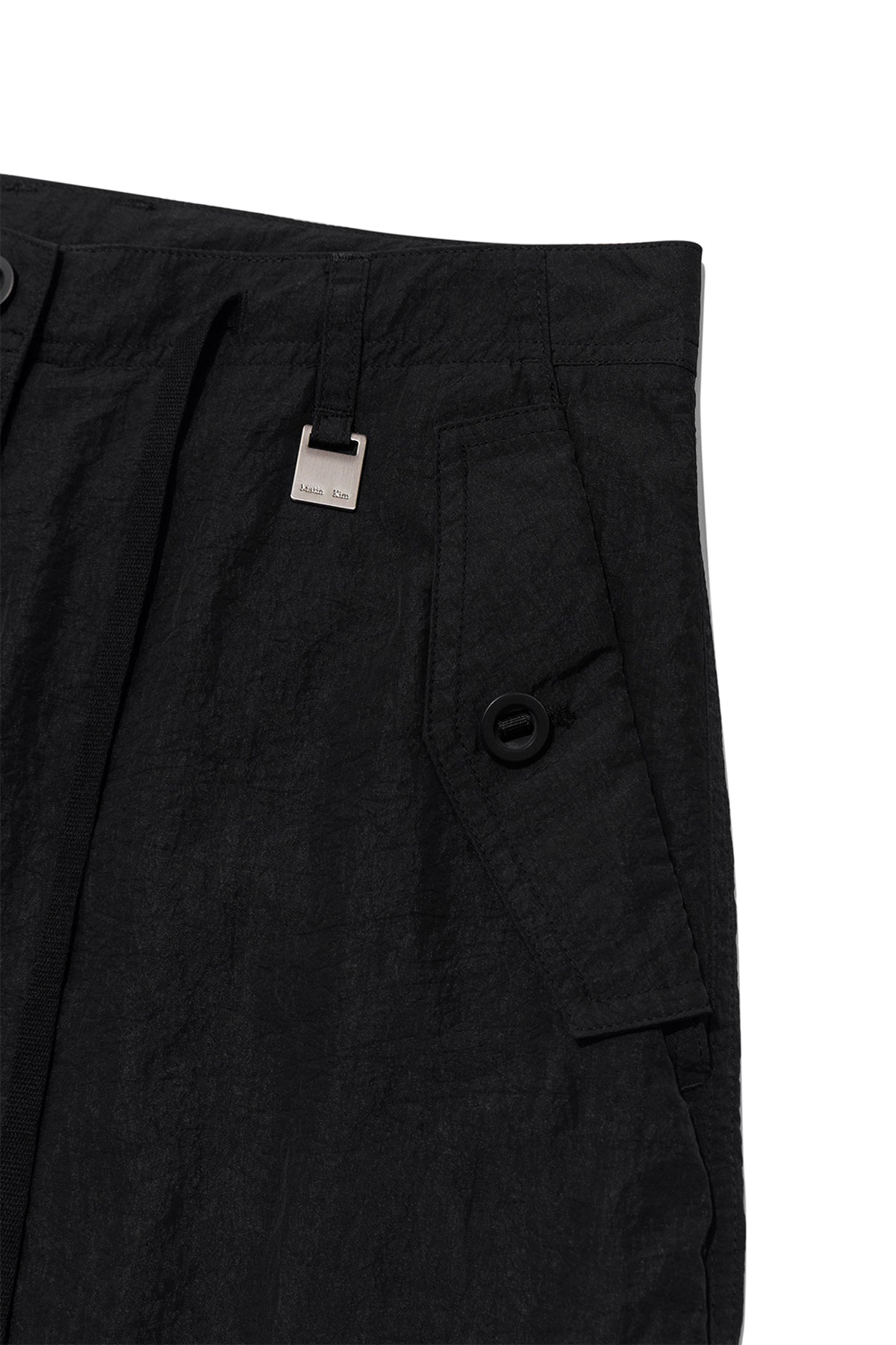 Matin Kim - String Nylon Cargo Pants (Black) product image 4 | TRAB K-Fashion Australia