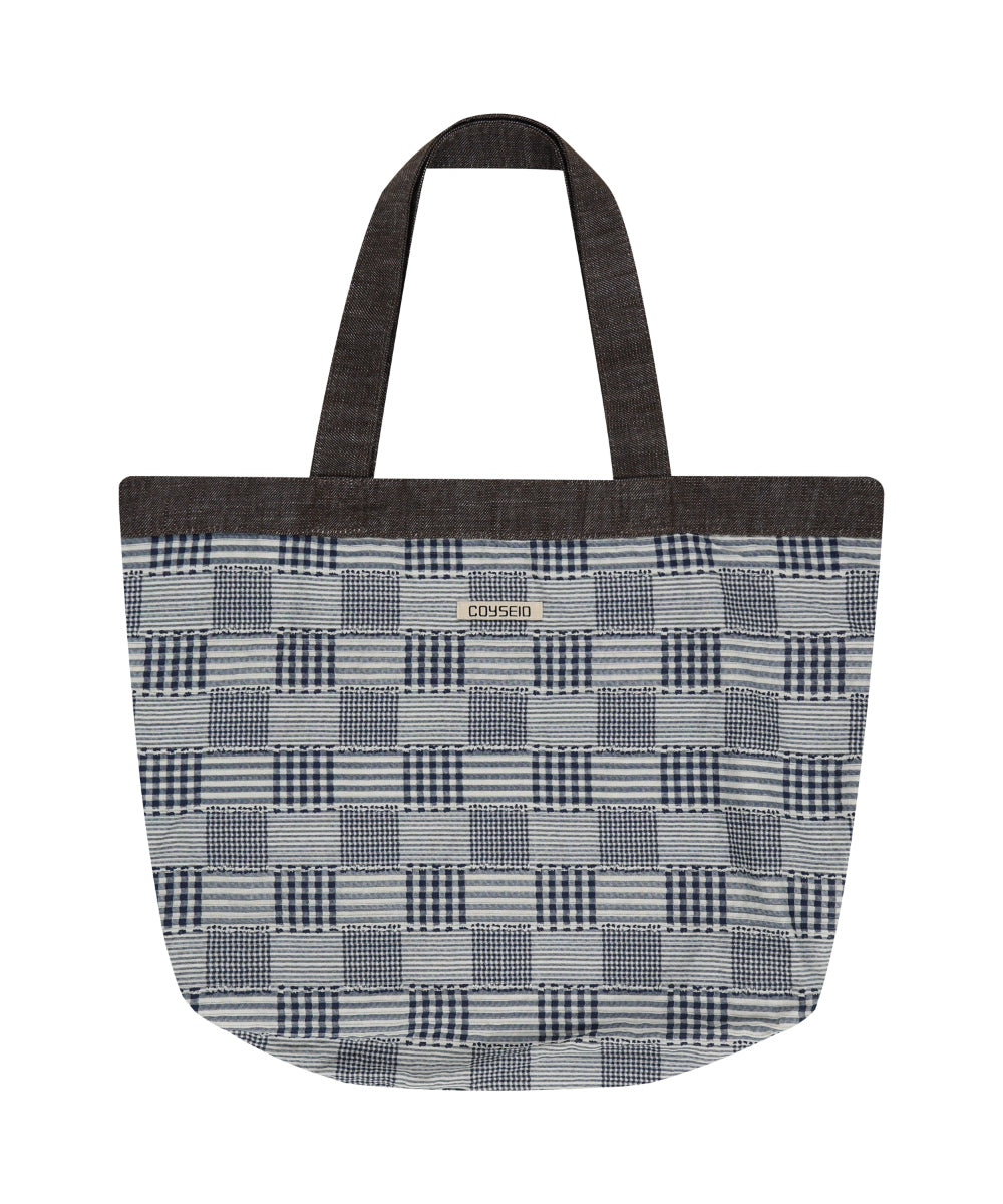 Coyseio - Reversible Check Denim Bag (Brown) product image 13 | TRAB K-Fashion Australia