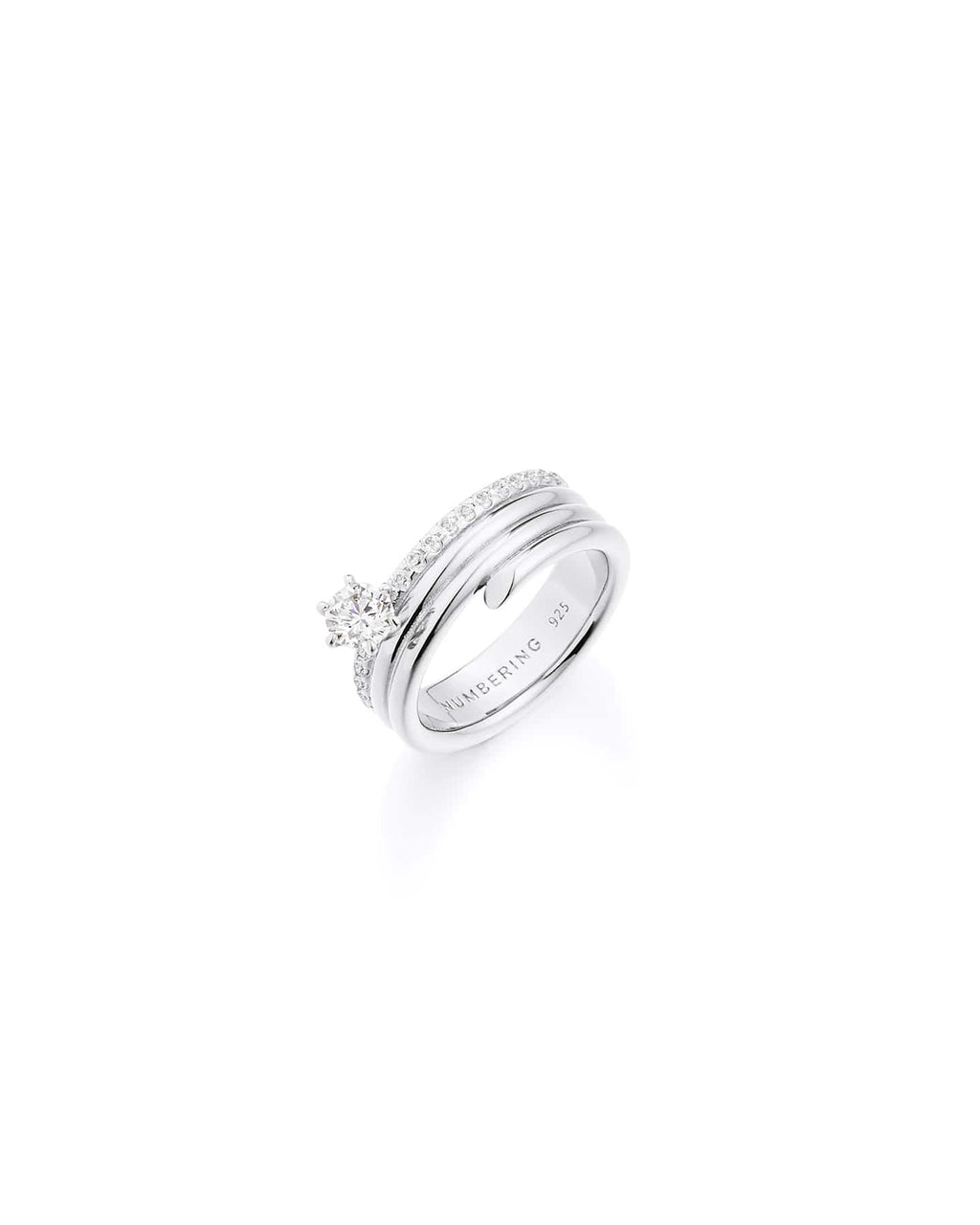 Numbering - Coil Spiral Pave Ring / 6 Prong #8408 product image 7 | TRAB K-Fashion Australia