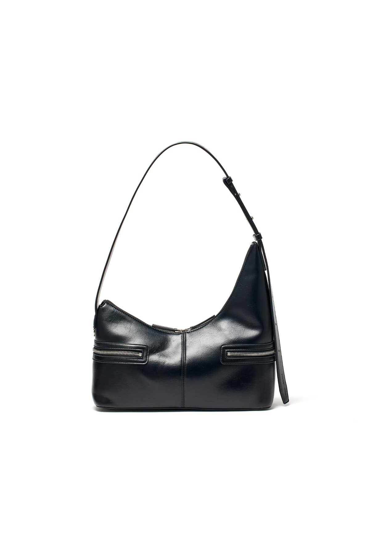 Matin Kim - Asymmetrical Zipper Bag (Black) product image 2 | TRAB K-Fashion Australia