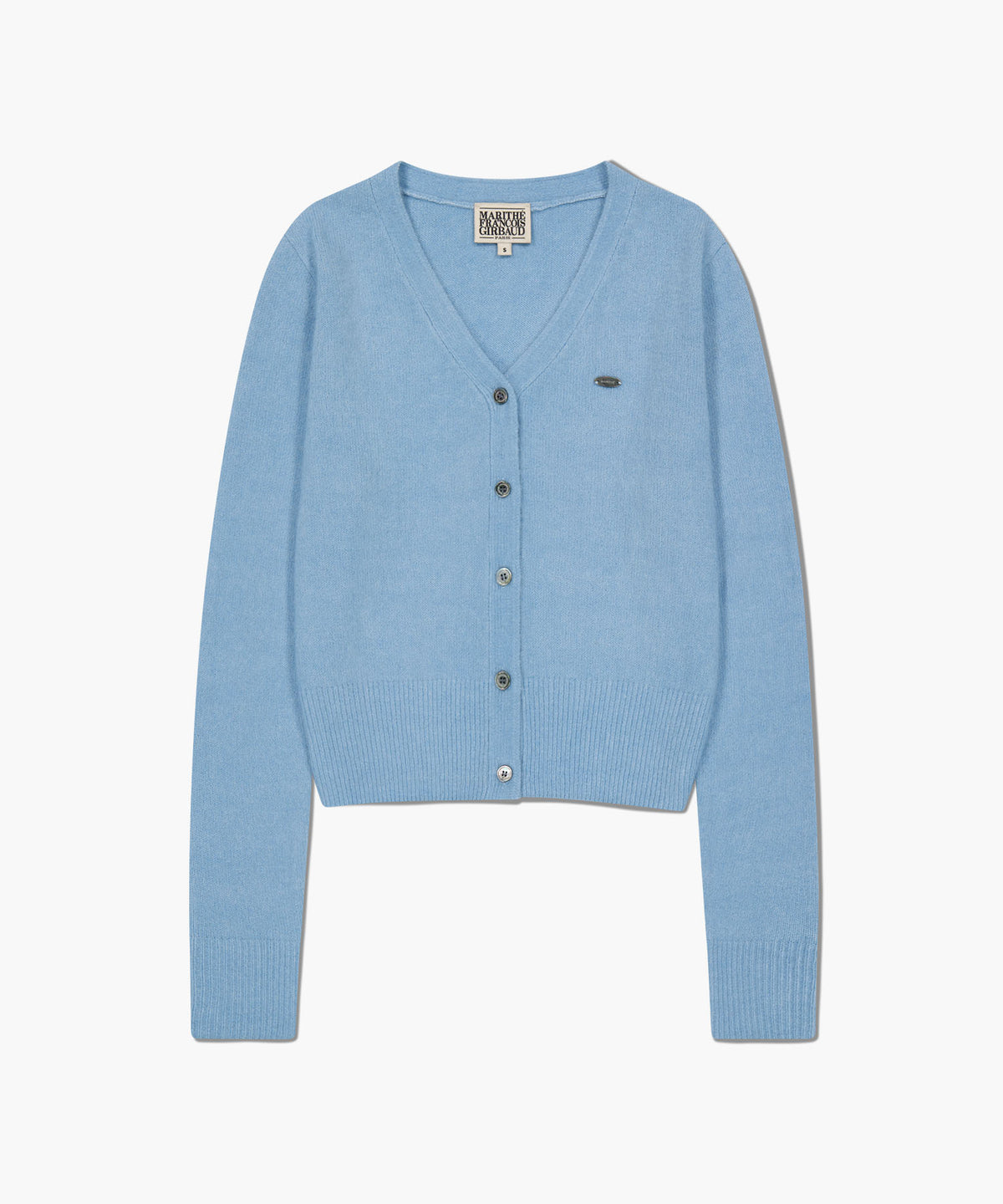 Marithe & Francois Girbaud - V-neck Crop Cardigan (Sky Blue) product image 6 | TRAB K-Fashion Australia