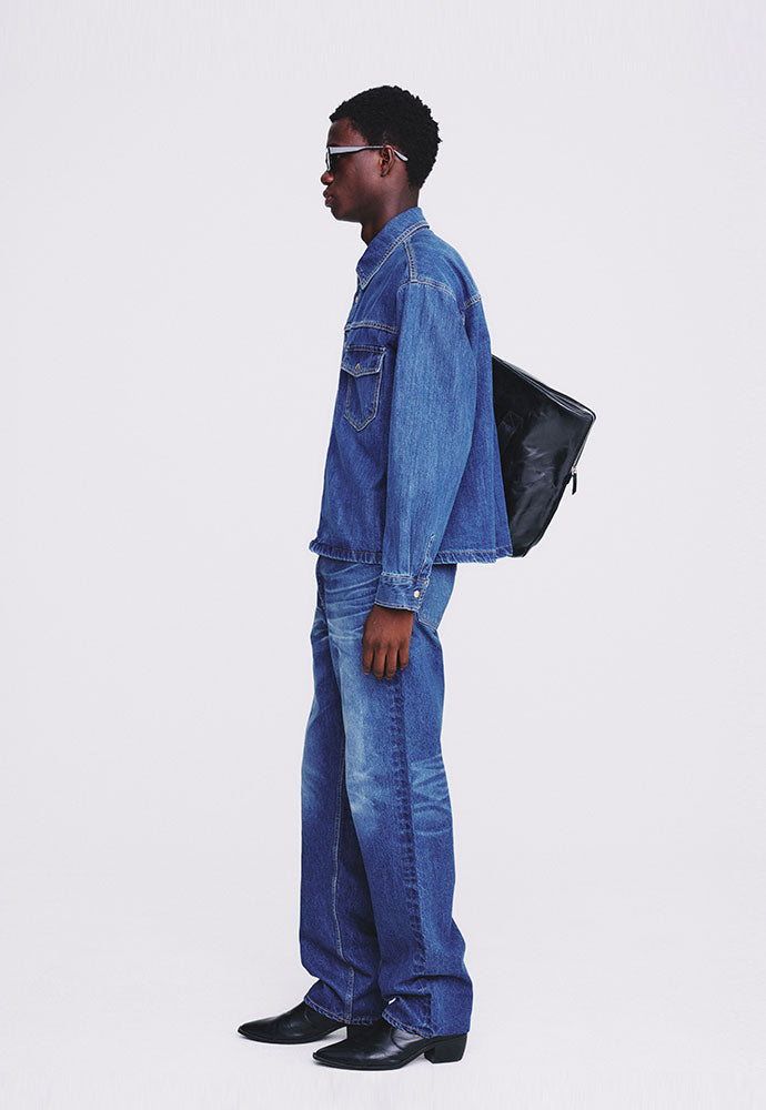 Tonywack - Straight Cut Denim Jeans (Mid Blue) product image 2 | TRAB K-Fashion Australia