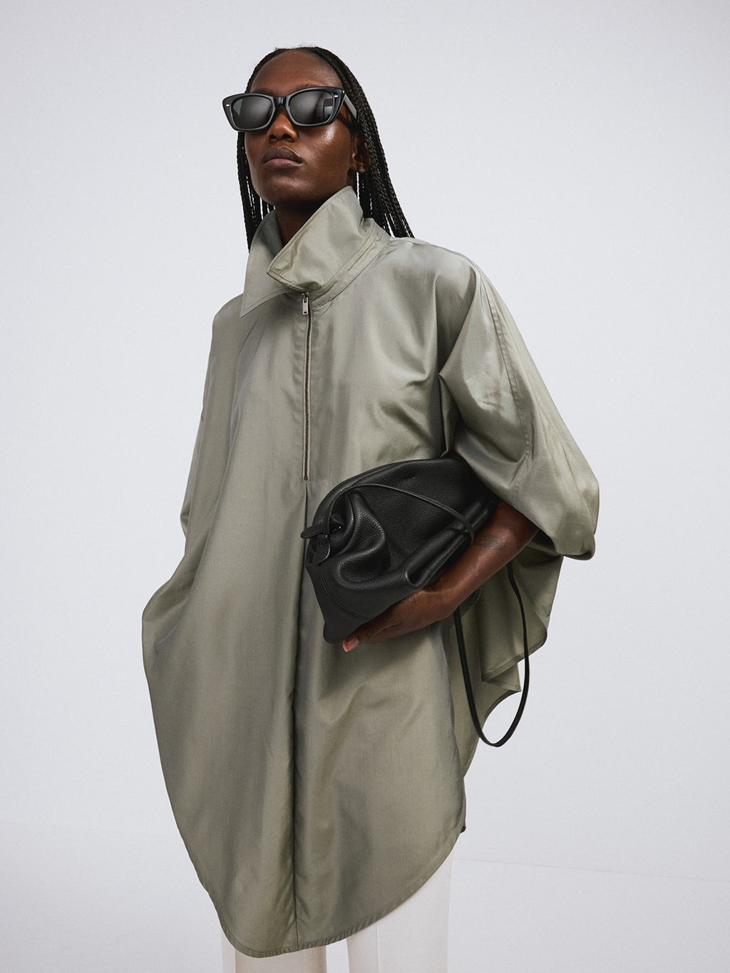 Recto - Oversized Cape Jumper (Light Khaki) product image 1 | TRAB K-Fashion Australia