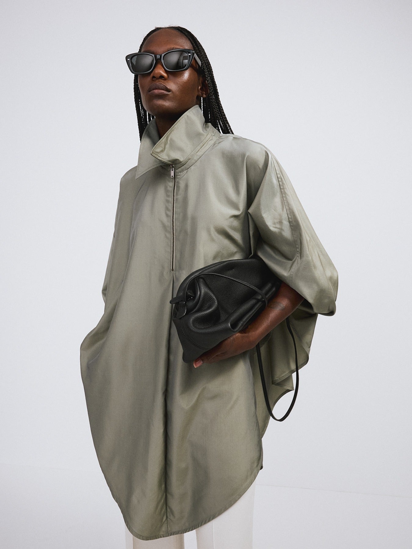 Recto - Oversized Cape Jumper (Light Khaki) product image 1 | TRAB K-Fashion Australia