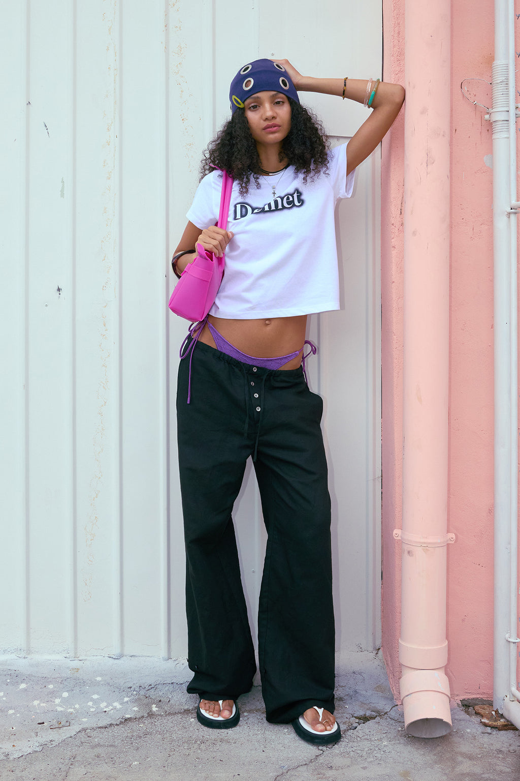 Deinet - Spray Logo Pigment T-Shirt (White) product image 6 | TRAB K-Fashion Australia