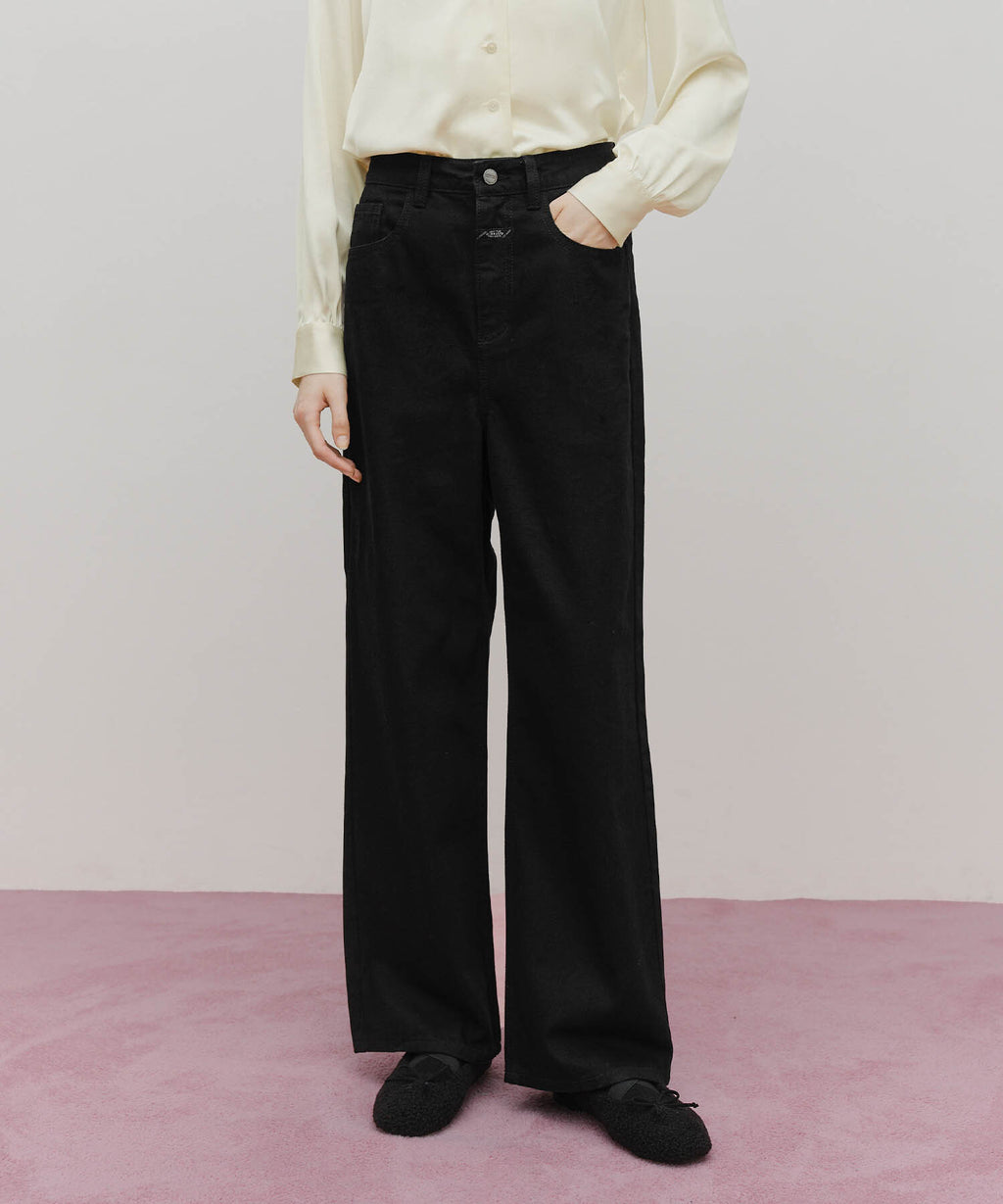 Marithe & Francois Girbaud - Skirt Layered Denim Pants (Black) product image 2 | TRAB K-Fashion Australia