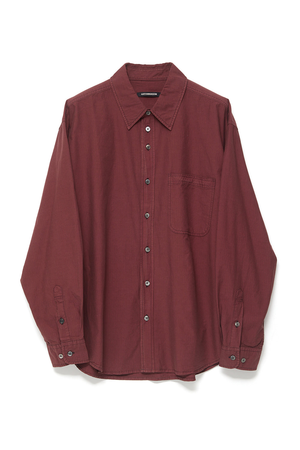 Hatchingroom - Shadow Stripe Shirt (Dark Red) product image 1 | TRAB K-Fashion Australia
