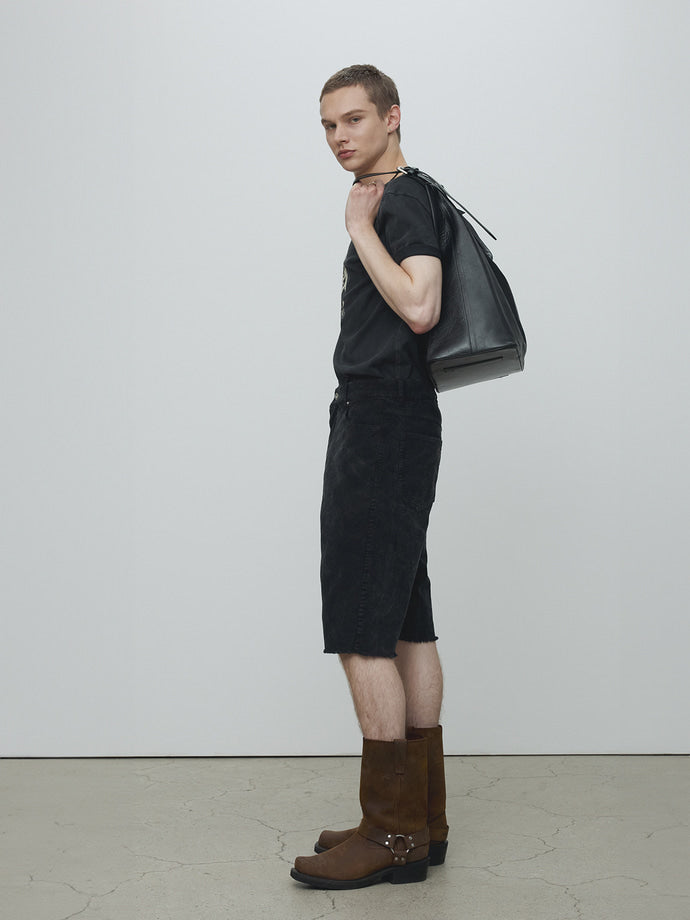 Tonywack - Raw-Hem Overdye Corduroy Shorts (Carbon Pigment) product image 2 | TRAB K-Fashion Australia