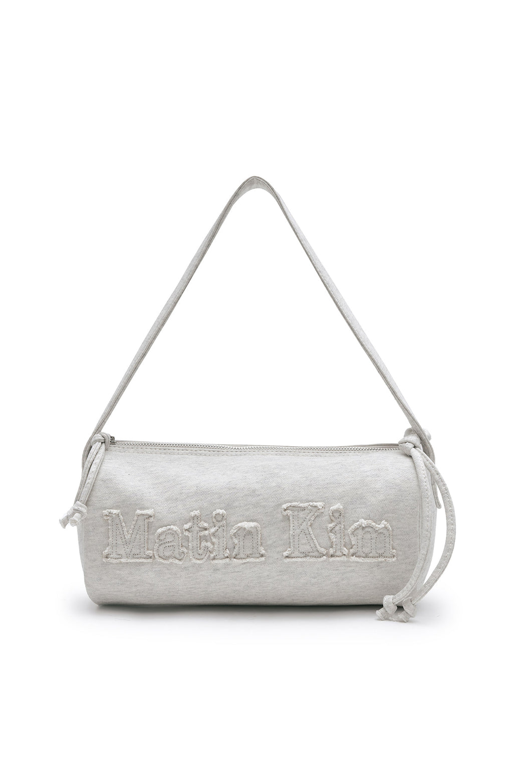 Matin Kim - Applique Logo Jersey Duffle Bag (Light Beige) product image 1 | TRAB K-Fashion Australia