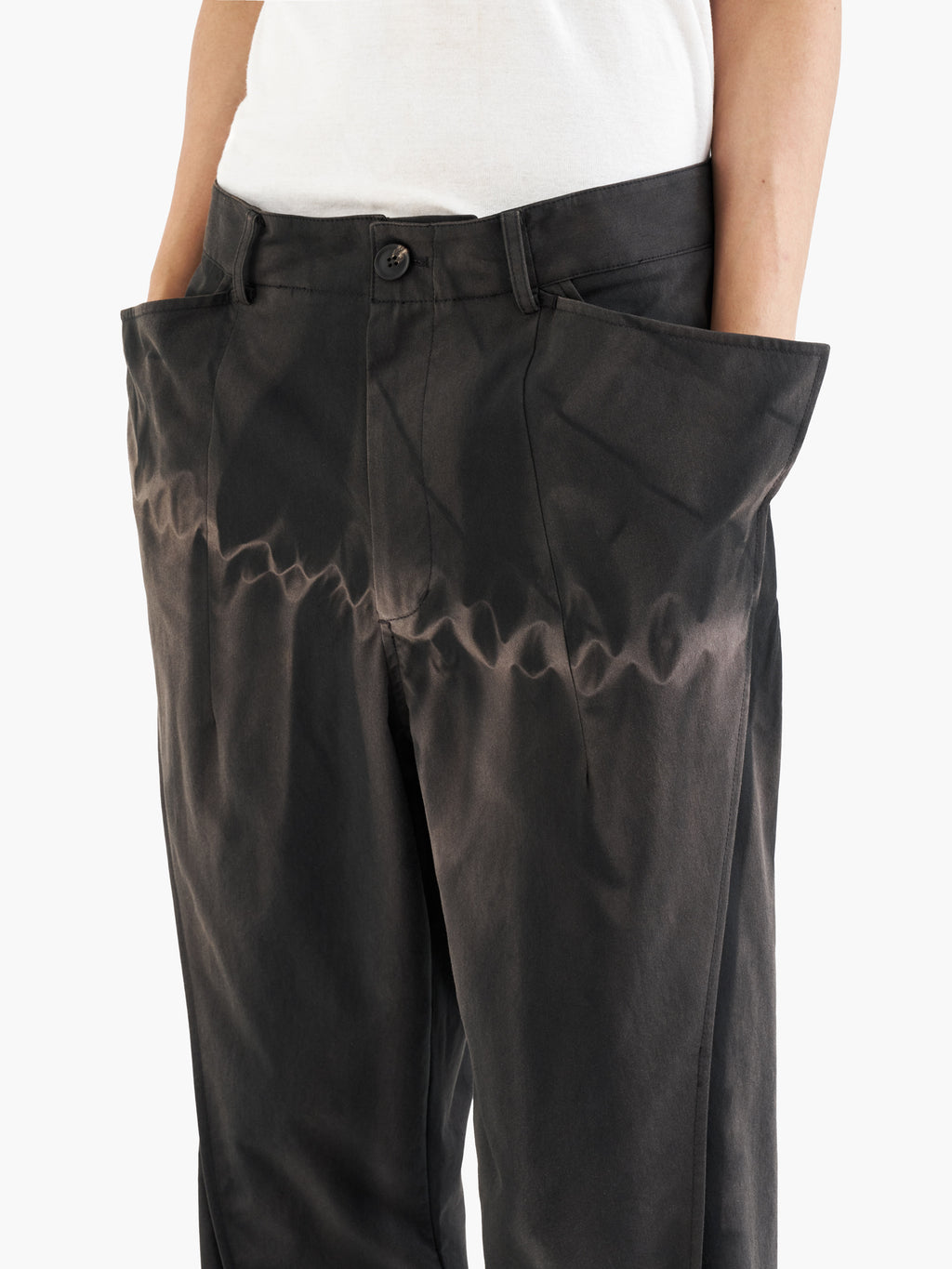Jiyong Kim - Sun-Bleached Flap Detailed Trousers (Black) product image 9 | TRAB K-Fashion Australia