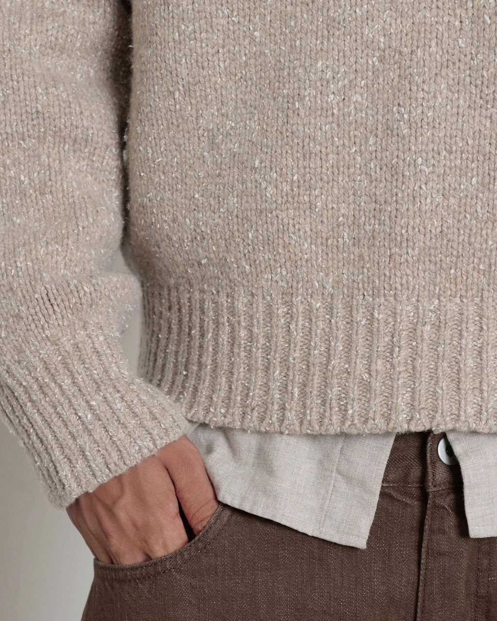 Brownyard - Quarter Zip Up Sweater (Beige) product image 6 | TRAB K-Fashion Australia