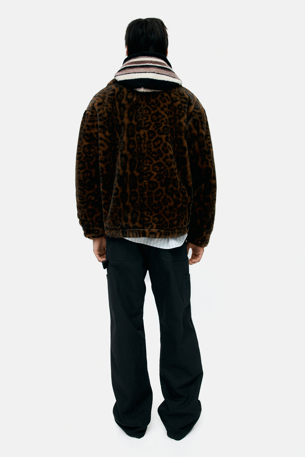 Andersson Bell - Unisex Leopard Fur Duffle Jacket (Brown) product image 11 | TRAB K-Fashion Australia