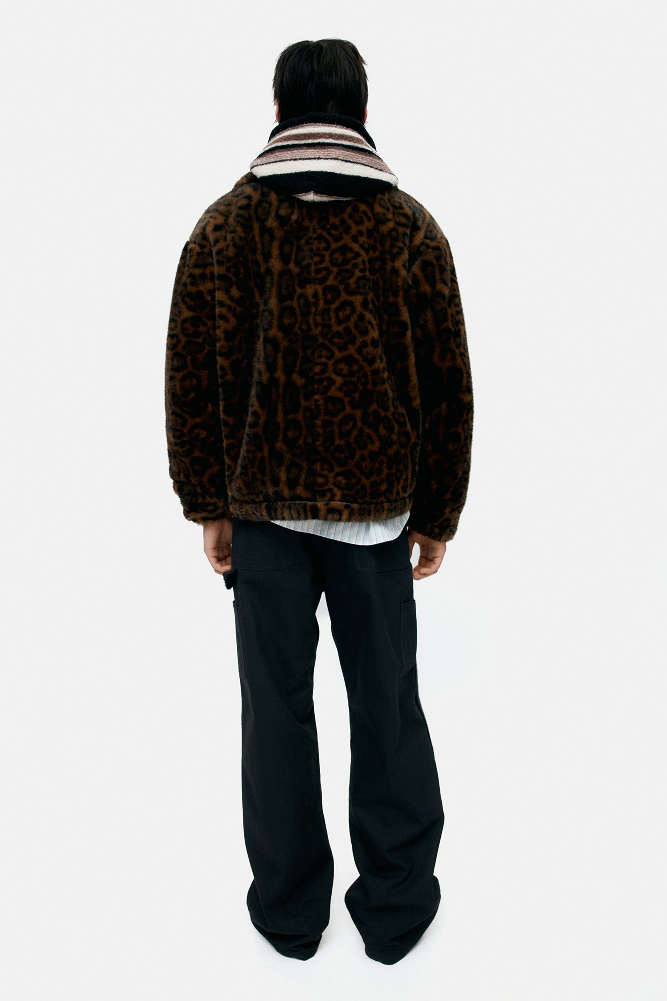 Andersson Bell - Unisex Leopard Fur Duffle Jacket (Brown) product image 11 | TRAB K-Fashion Australia
