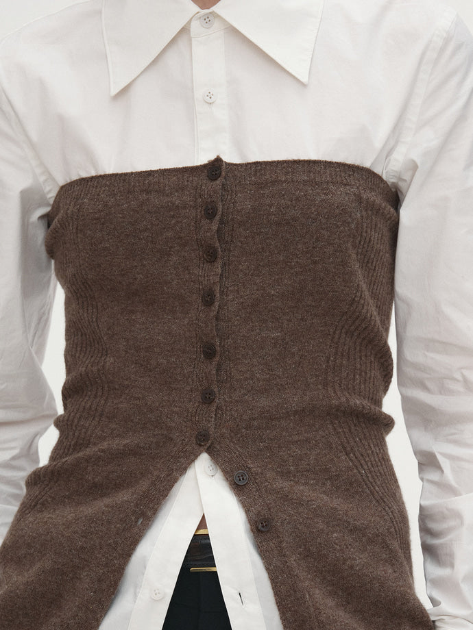 Tonywack - Merino Wool Knitted Bustier (Brown) product image 5 | TRAB K-Fashion Australia
